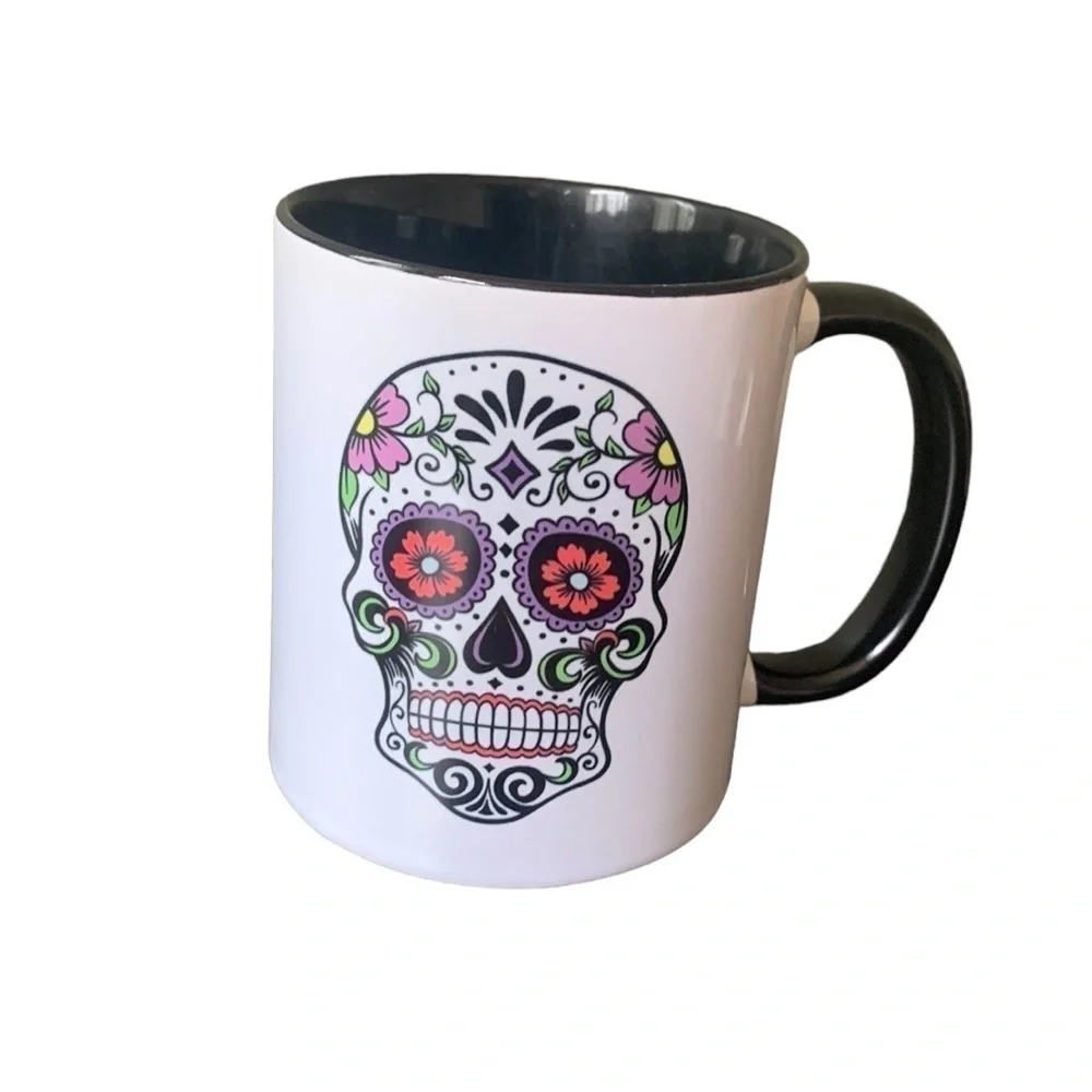 Two Sugar Skull Coffee Tea‎ Mugs NWT (2)